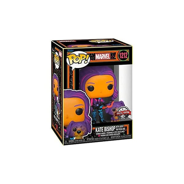Funko Pop Vinyl Kate Bishop och Lucky The Pizza Dog Blacklight 10,2 cm Actionfigur