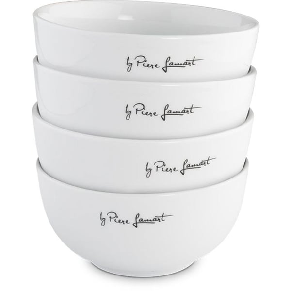 Sæt af skåle i porcelæn - LAMART - LT9014 - 4 dele - Tåler opvaskemaskine - Klassisk mønster