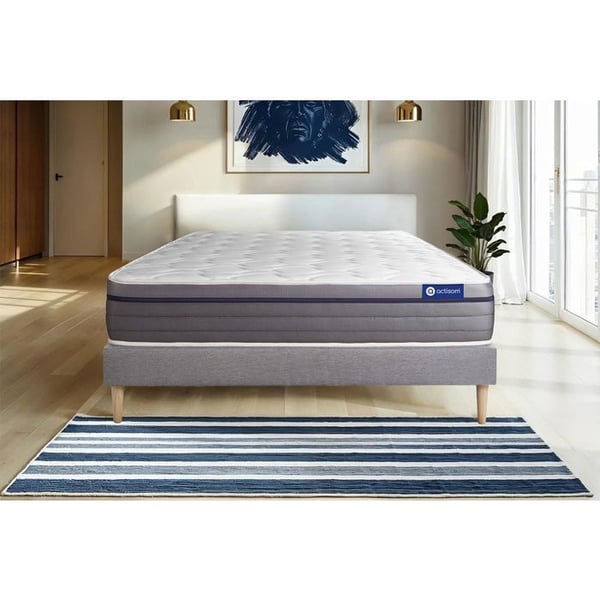 Sängset Madrass Sängbotten 140x190 cm - Grå Sängbotten (i kit) - Actiflex Zen