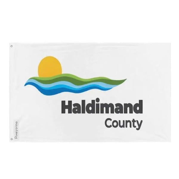 Haldimand Flagga – 64 x 96 cm – Hålbar Polyester – 2 Metallöglor – Inomhus / Utomhus – Pixelforma