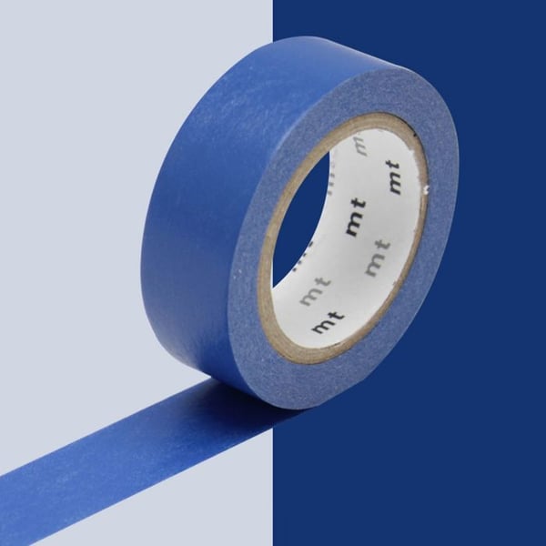 Enfärgad maskeringstejp - MASKERINGSTEJP (MT) - Mörknatt - 1,5 cm - 7 m - Washi-papper