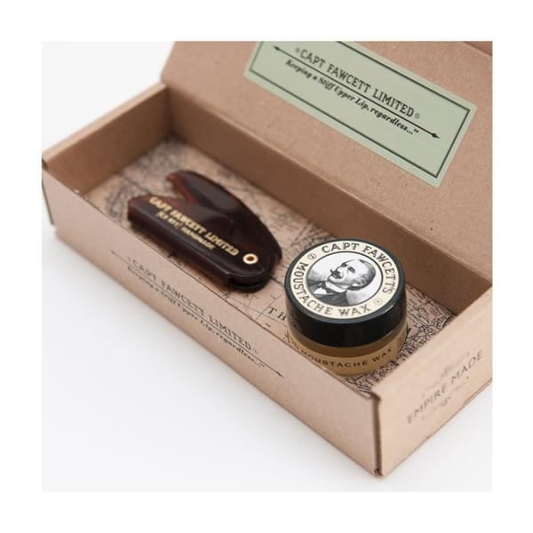 Coffret Gåvor Cire Moustache och Kamm Captain Fawcett