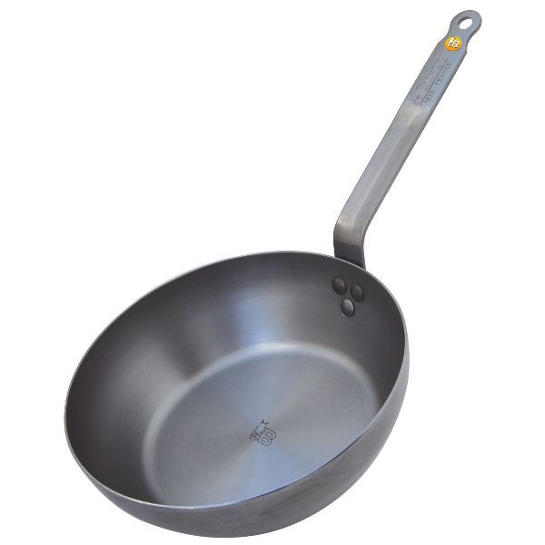 Sauteuse Paysanne - DE BUYER - I stål mineral B - Ø24cm - Höjd 7.7cm - Fast handtag - Kapacitet 2.5L