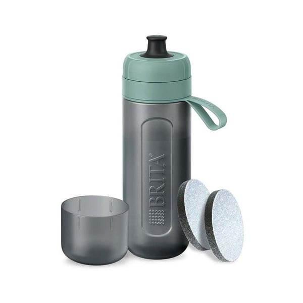 Brittas aktiva sportvattenreningsflaska grön klar 600ml