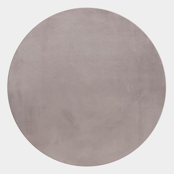 Matta - AYYILDIZ - Shaggy - Beige - 120x120 cm - Baksida i bomull - Långa hår