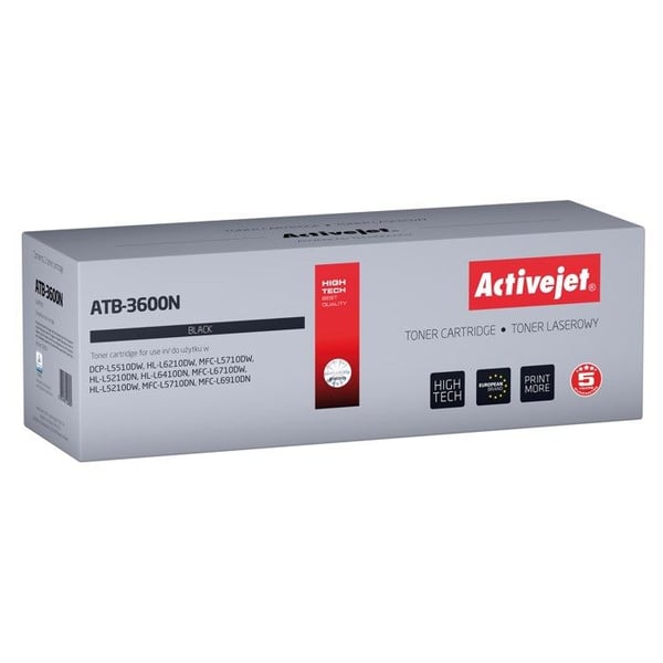 Toner - ACTIVEJET - ATB-3600N - Kompatibel med Brother - 3000 sidor - Hög utskriftskvalitet