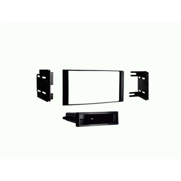 2-DIN radiofront med förvaringsfack kompatibel med Nissan Micra/Note/Versa svart