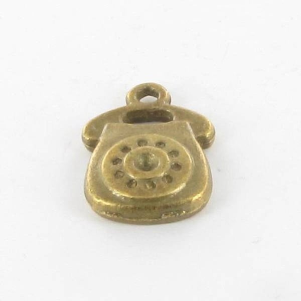 MégaCréa - Metallberlock Telefon 17mm Brons (10 stycken)
