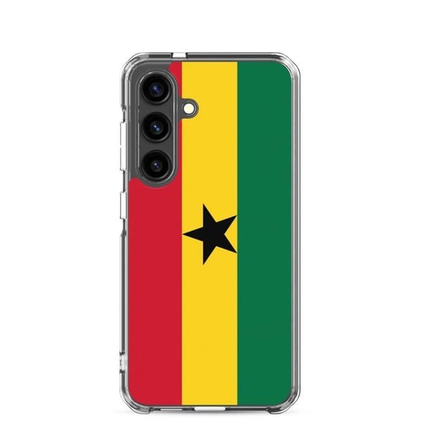 Mobilskal – Ghanaflagga – Kompatibel med Samsung Galaxy S20 Plus – Mjukt skal – Slitstarkt och stötresistent – Pixelforma