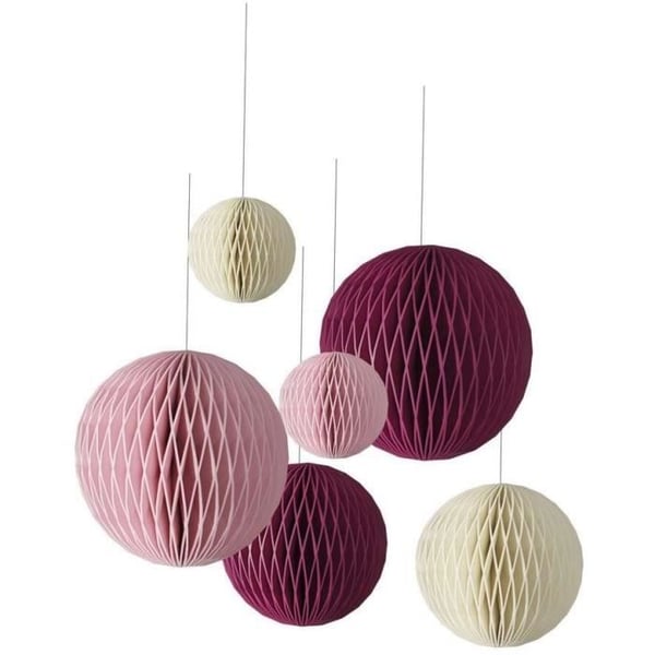 Cellular bollar - LILLA CLOWN - re22632 - Set om 6 - Papper - Rosa - Inomhus