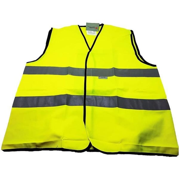 Godkänd säkerhetsväst med hög synlighet, fluorescerande gul