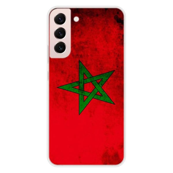Siliconfodral - Kompatibel med Samsung Galaxy S22 Plus - design med marockansk flagga