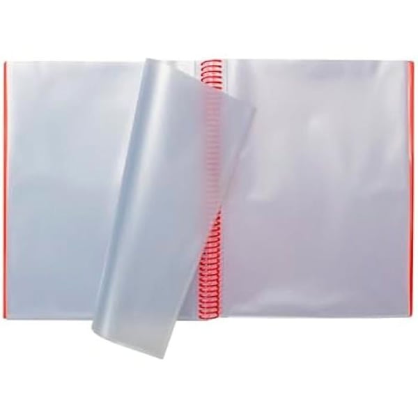 Skjortor A4 med fickor - GRAFOPLÁS - 39834051 - Polypropen - Röd - 40 fickor