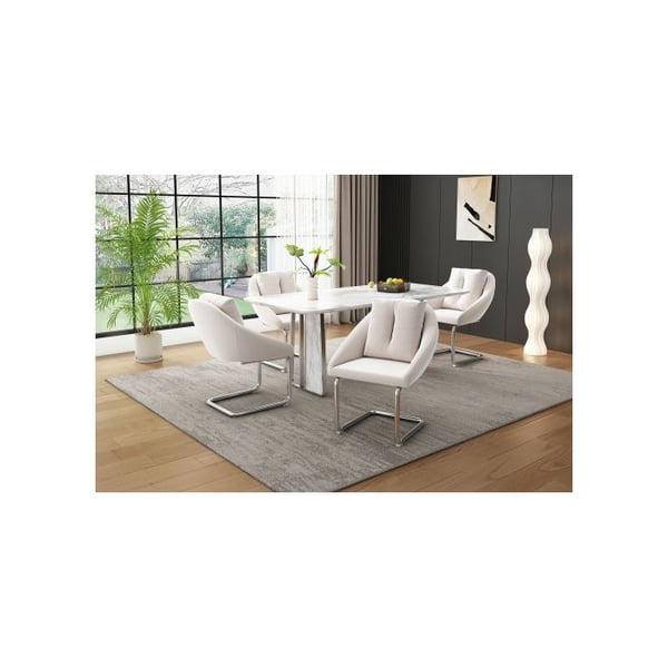 Ruokasali tuoli - MUVOE - Sametti - Beige - Ergonominen - 2 pakkausta