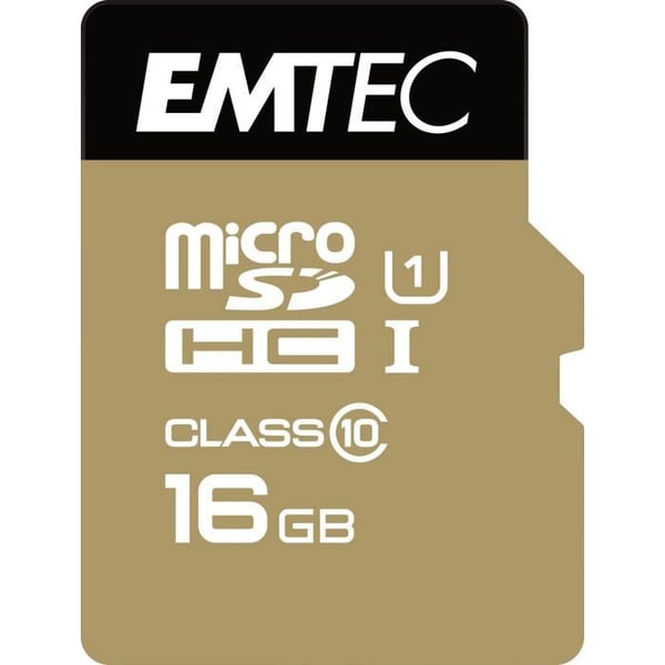 Flashminneskort - EMTEC - Micro SD 16 GB - Klass 10 - Läshastighet upp till 85 MB/s