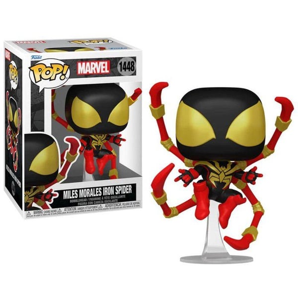 Figur - FUNKO - N° 1448 - Miles Iron Spider - Vinyl - 9 cm - Röd
