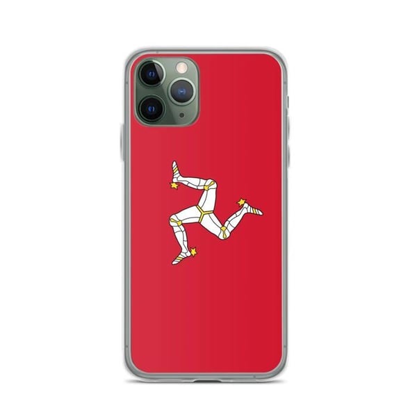 Telefonfodral – Manx flagga – Kompatibel med iPhone 11 Pro – Mjukt fodral – Stöttålig och stötavvisande – Silikon – Pixelforma