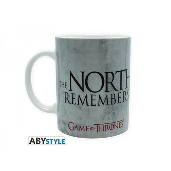Mugg Game Of Thrones - ABYstyle - Norrland kommer ihåg - 320 ml - Porcelain - Vit och röd