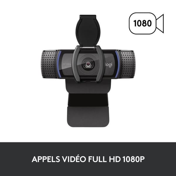 Webbkamera - Full HD 1080p - Logitech - C920 S - Inbyggd mikrofon