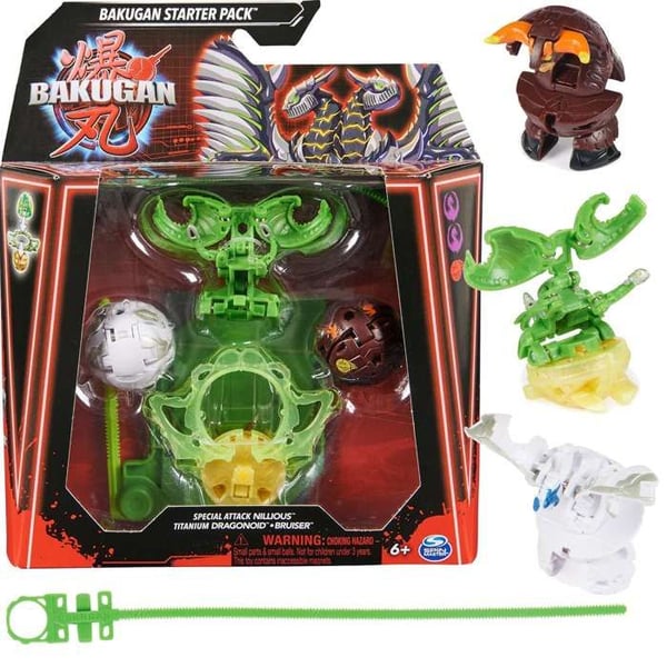 Bakugan Startpaket Strategispel med 3 figurer Special Attack Nillious