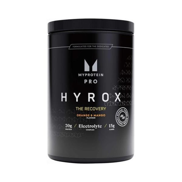 PRO x HYROX: La R 16 port Orange och mango Myprotein Återhämtningsdryck