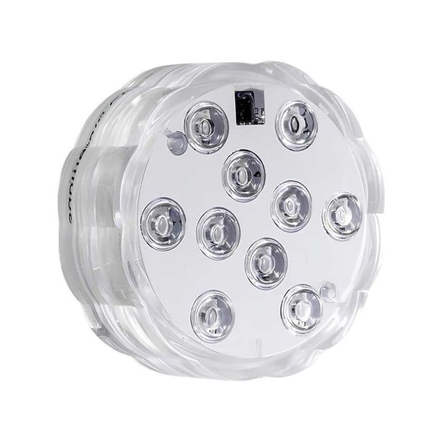 RGB Dykbar Dekorativ LED-lampa 5W Med Fjärrkontroll för Pool och Akvarium Vit