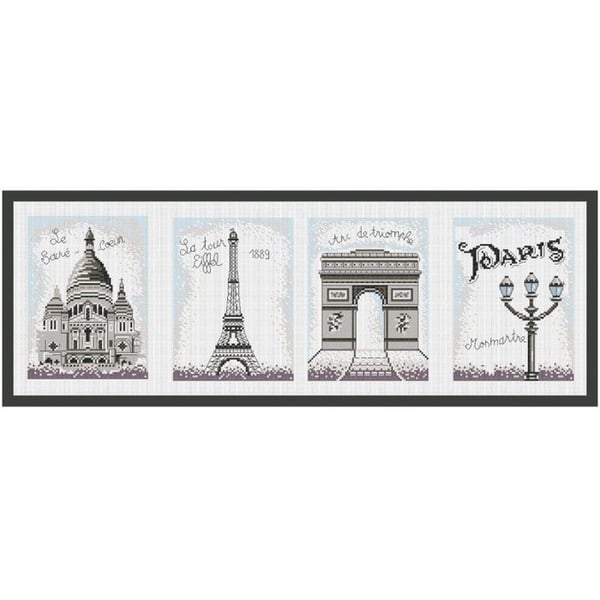 Broderisats för korsstygn Monuments of Paris