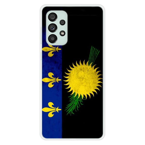Siliconfodral - Kompatibel med Samsung Galaxy A73 5G - design med Guadeloupess flagga