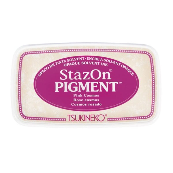 StazOn Pigmenterad bläckdyna, nejlikrosa, 9,6x5,5x2,2cm