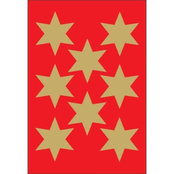 Julstickers - HERMA - Stjärnor - 33 mm - Guld - 3 ark