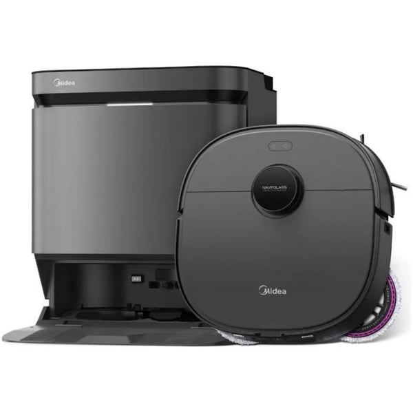 Robotdammsugare - MIDEA - V15 - Blöt och torr - 16 200 Pa - Vit och svart