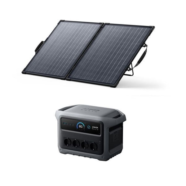 Kit Anker SOLIX C1000X Gen 2 med bifacial solpanel 100W - Solgenerator 4x2000W