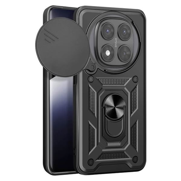 Coque - Xiaomi Redmi Note 14 Pro/Pro Plus - Stötdämpande - Två material - Magnetisk stöd