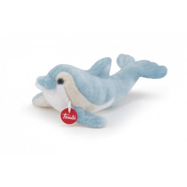 Gosedelfin mjukis Dino 50 cm blå/vit storlek L - TRUDI - Plysch - Barn - Inomhus