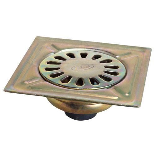 Golvbrunn i dikromerat stål 200x200 mm. 63 mm anslutning