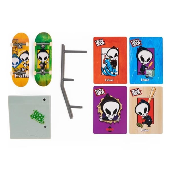 Finger Skate - Tech Deck Pack Versus 2 Fingerboard - 6061574 - Med 2 autentiske Mini Skate & 4 samlekort - Modell