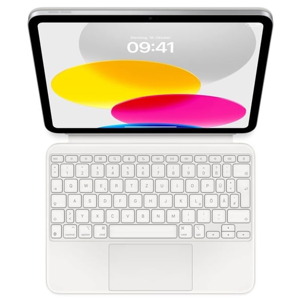 Magic Keyboard Folio Skydd - Apple - iPad 10:e Generation - Vit - Inbyggd Trackpad