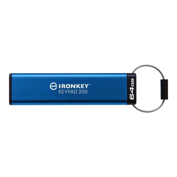 USB-nyckel - KINGSTON - IronKey-tangentbord 200 - 64 GB - Krypterat - USB 3.2 Gen 1