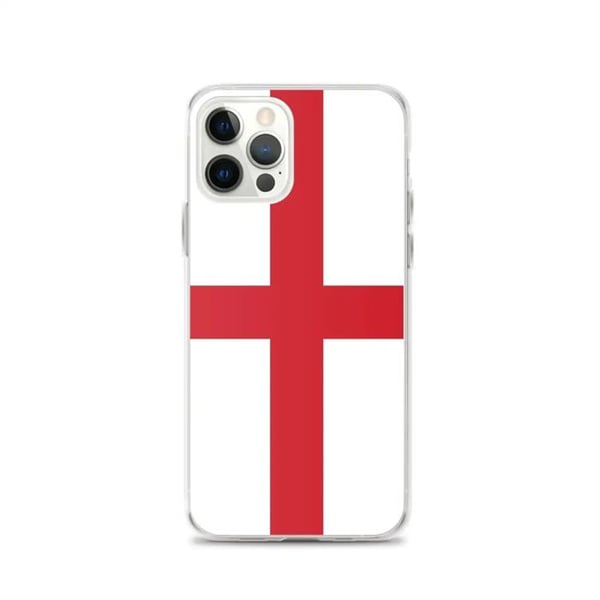Telefonskal – Englandsflagga – Kompatibel med iPhone 12 Pro – Tunt skydd – Slag- och stötresistent - Silikon - Pixelforma