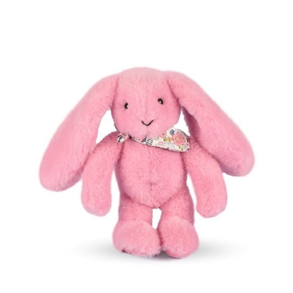 Doudou och Kompanj - Fleece Kanin Fleurette rosa 25 cm