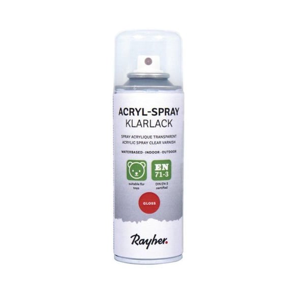 Spraya akryllack transparent, blank, box 200ml