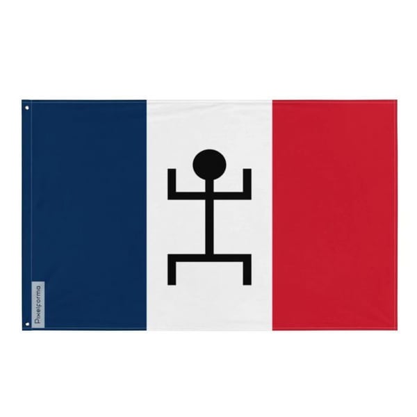 Franska Sudans flagga – 160 x 240 cm – Hållbar Polyester – 2 Metall Öglor – Inomhus/Utebruk – Pixelforma