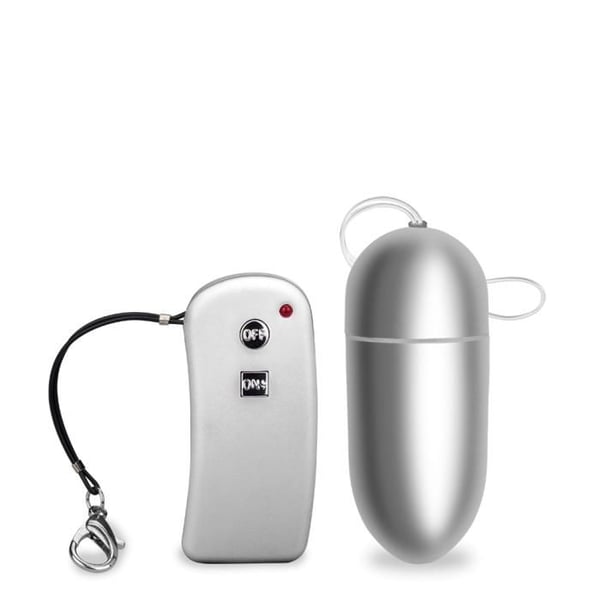 Vibrerande ägg med fjärrkontroll Brava - L - Fjärrstyrd vibrator för par - Silver