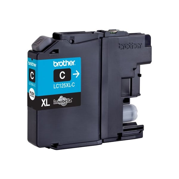 Brother LC-125XL cyan bläckpatron - Hög kapacitet - 1 200 sidor - Paket med 1