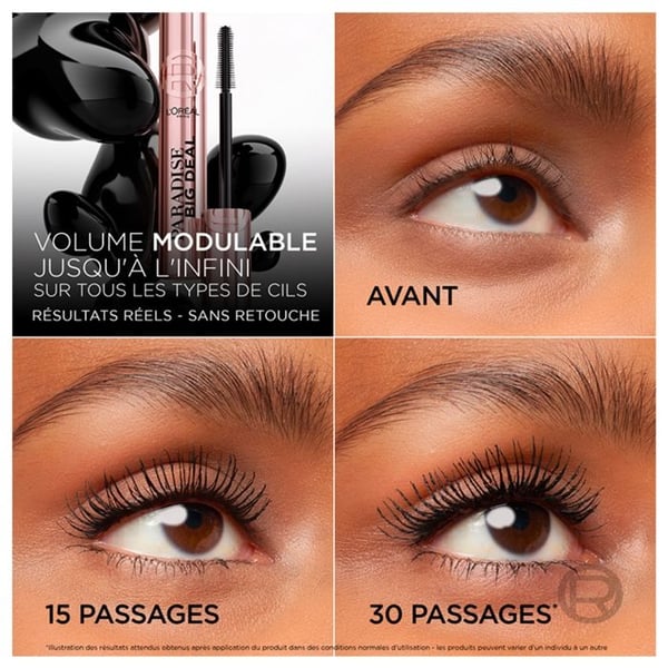 Mascara - L'Oréal Paris - Paradise Big Deal - Volym Modulär - 9,9 ml - Utan Förpackning