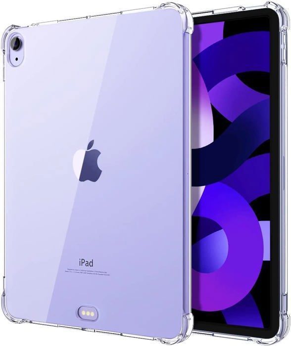 Fodral till iPad Air 11" M2 2024 - Phonillico - Stötsäker - Mjuk TPU - Transparent - Lila