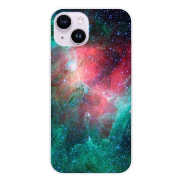Tryckt silikonfodral som är kompatibelt med Apple iPhone 15 Nebula