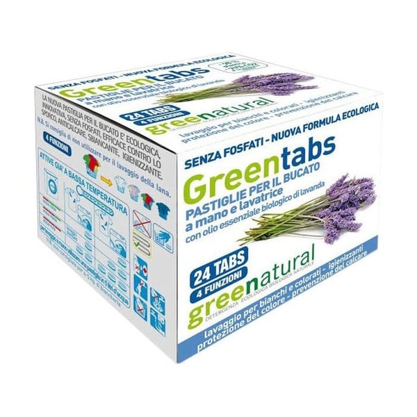 GREENATURAL - Vaskemiddel med lavendel æterisk olie 24 enheder