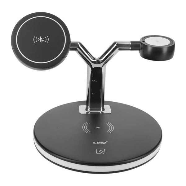 Station för 3 i 1 laddning för iPhone 15W, AirPods, Apple Watch LinQ Svart