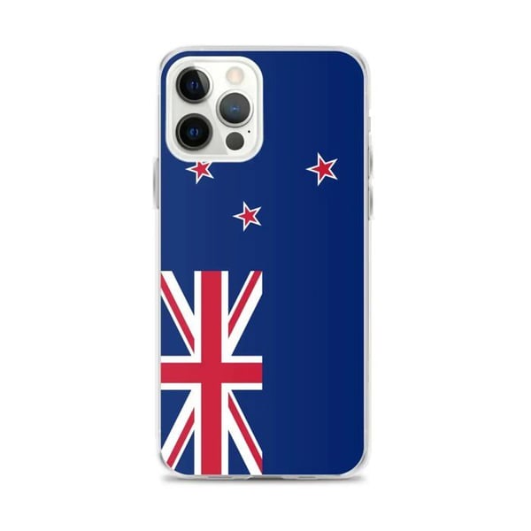 Mobilskal – Nya Zeelands flagga – Kompatibel med iPhone 12 Pro Max – Mjukt fodral – Stöttålig och antichock – Pixelforma